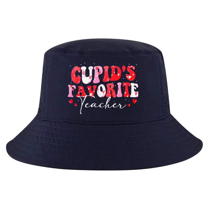 Cupid's Favorite Teacher Retro Valentines Day Cool Comfort Performance Bucket Hat