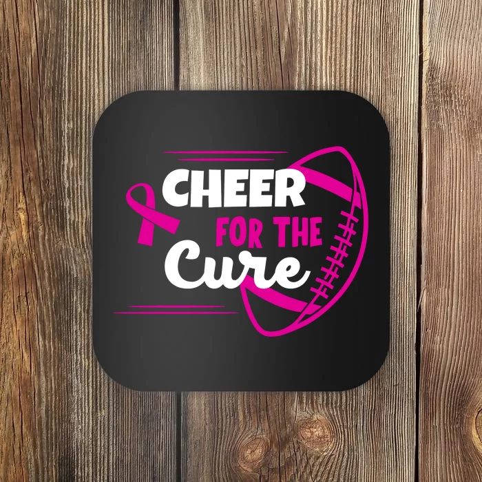 Cheer For The Cure Breast Cancer Awareness Coaster