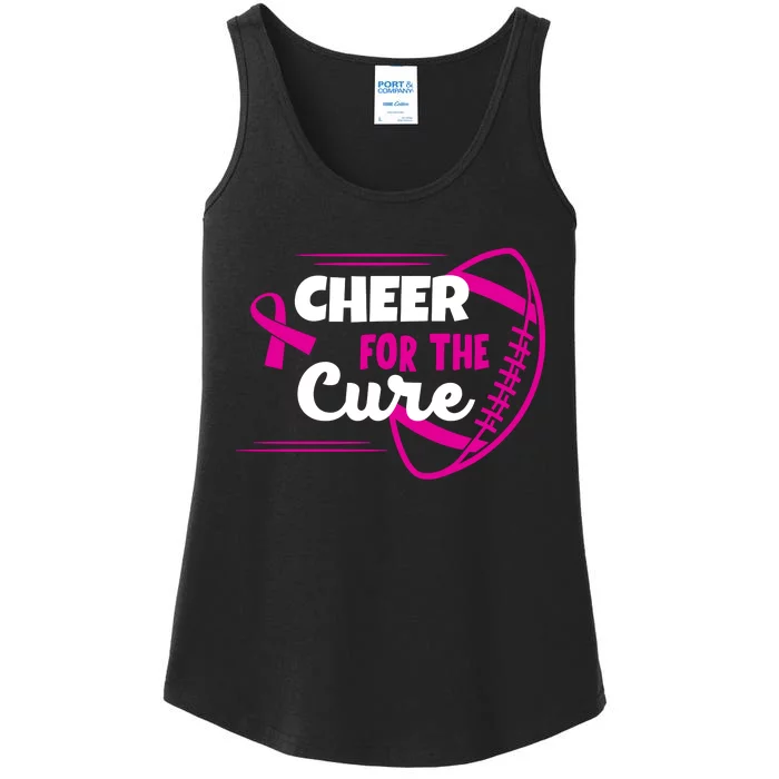 Cheer For The Cure Breast Cancer Awareness Ladies Essential Tank