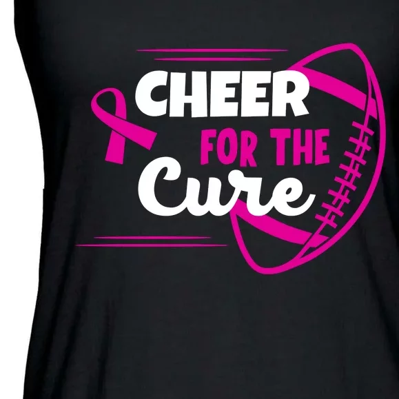 Cheer For The Cure Breast Cancer Awareness Ladies Essential Flowy Tank