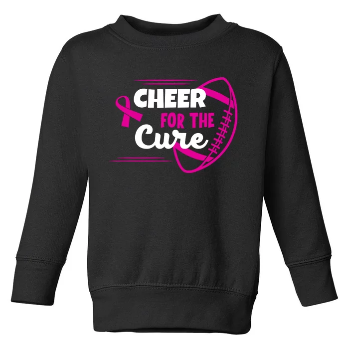 Cheer For The Cure Breast Cancer Awareness Toddler Sweatshirt