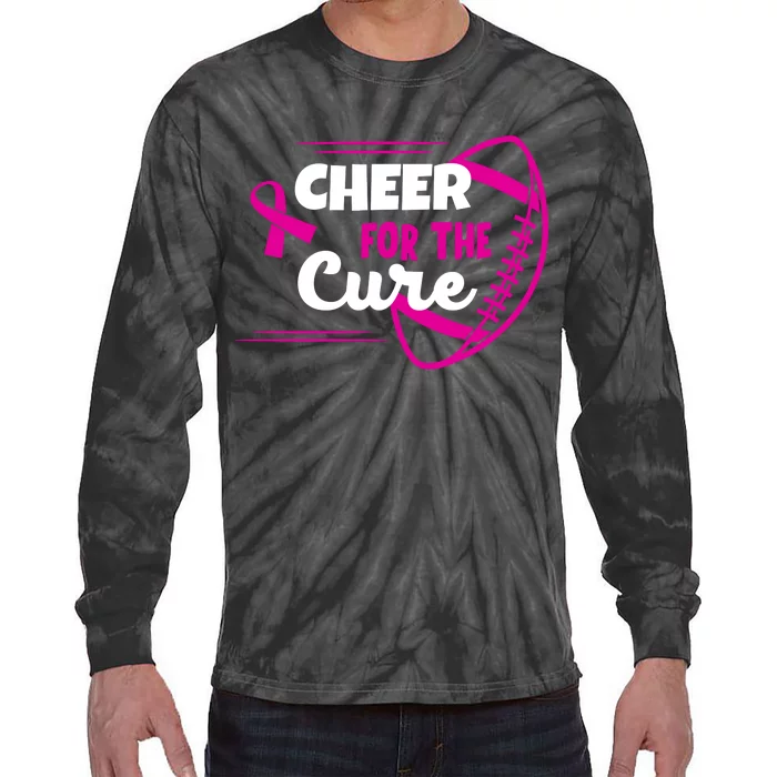 Cheer For The Cure Breast Cancer Awareness Tie-Dye Long Sleeve Shirt