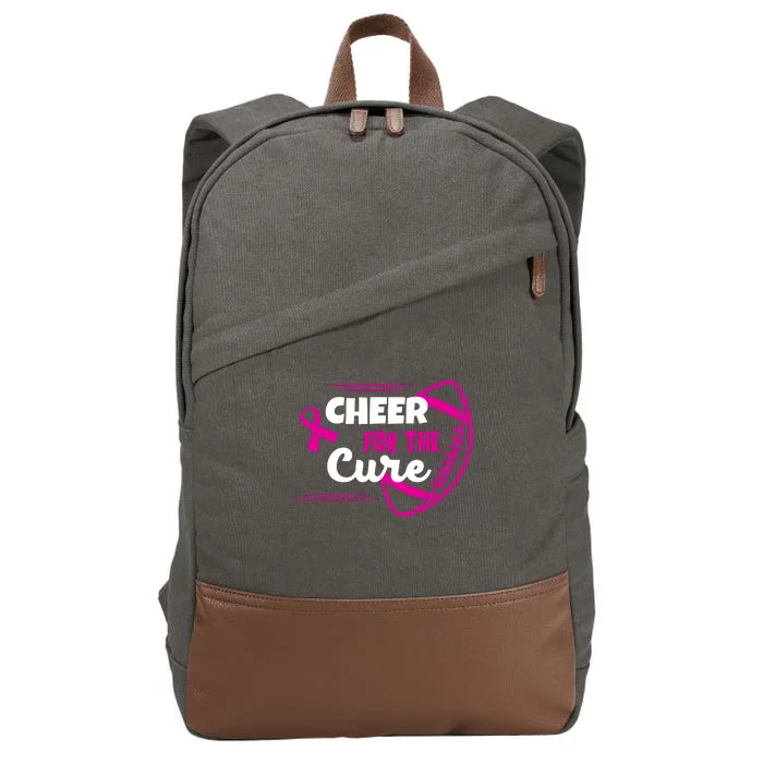 Cheer For The Cure Breast Cancer Awareness Cotton Canvas Backpack