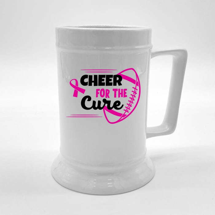 Cheer For The Cure Breast Cancer Awareness Front & Back Beer Stein