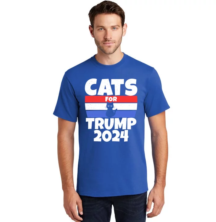 Cats For Trump 2024 Cat Owner Republican Cool Gift Tall T-Shirt