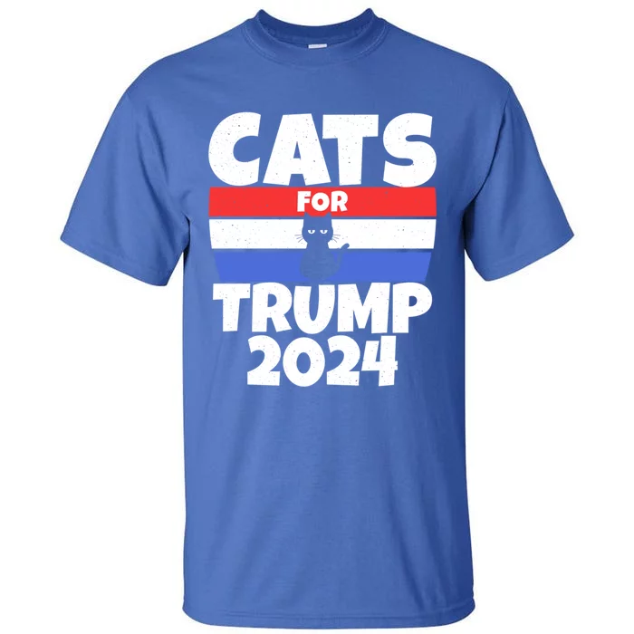 Cats For Trump 2024 Cat Owner Republican Cool Gift Tall T-Shirt