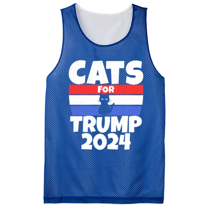 Cats For Trump 2024 Cat Owner Republican Cool Gift Mesh Reversible Basketball Jersey Tank