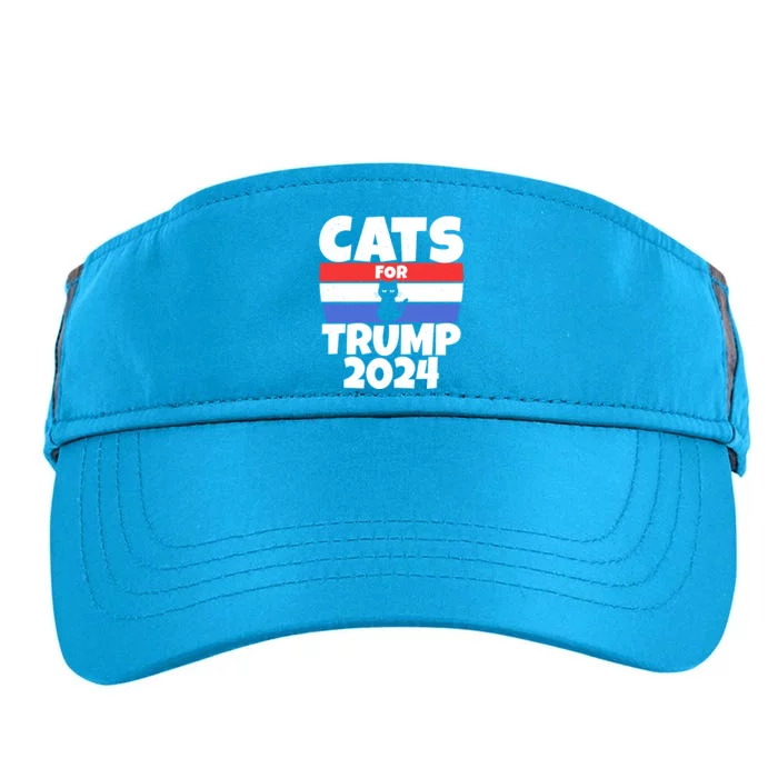 Cats For Trump 2024 Cat Owner Republican Cool Gift Adult Drive Performance Visor