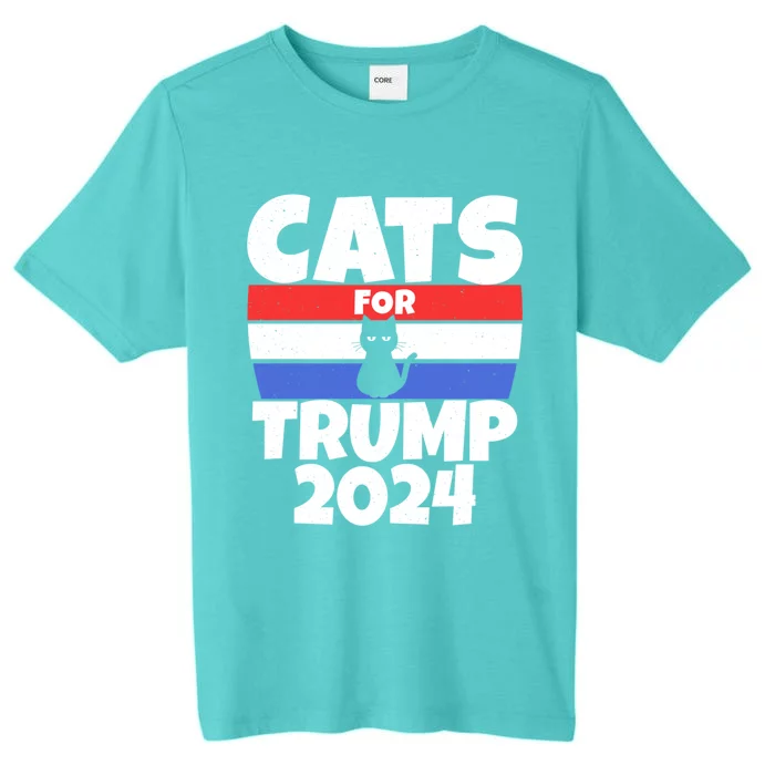 Cats For Trump 2024 Cat Owner Republican Cool Gift ChromaSoft Performance T-Shirt