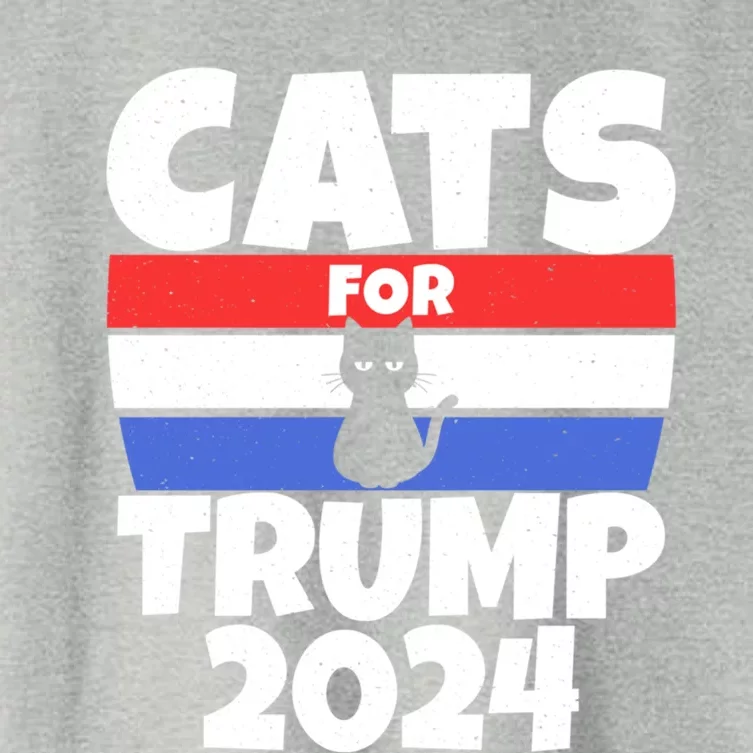 Cats For Trump 2024 Cat Owner Republican Cool Gift Women's Crop Top Tee