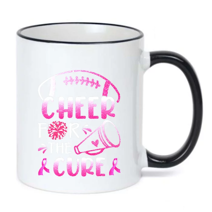 Cheer For The Cure Breast Cancer Awareness Black Color Changing Mug