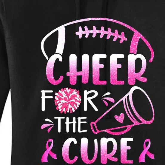 Cheer For The Cure Breast Cancer Awareness Women's Pullover Hoodie