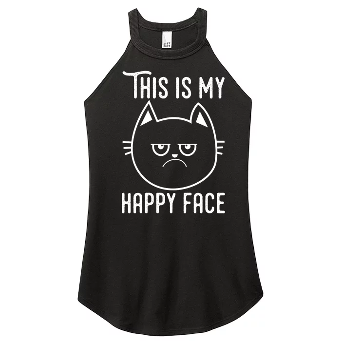 Cat Funny T Graphic Women’s Perfect Tri Rocker Tank