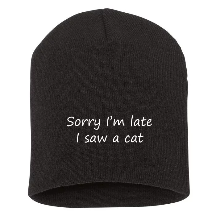 Cat Funny T Short Acrylic Beanie