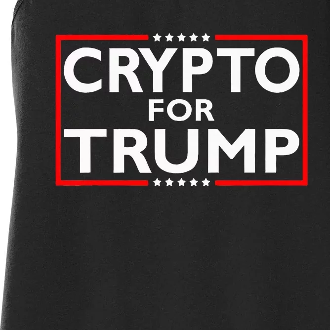 Crypto For Trump President Election 2024 Pro Cryptocurrency Women's Racerback Tank