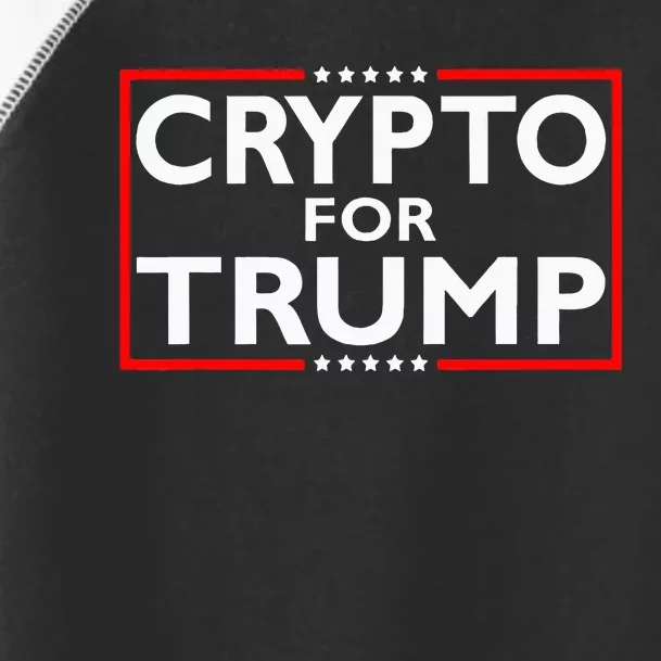 Crypto For Trump President Election 2024 Pro Cryptocurrency Toddler Fine Jersey T-Shirt