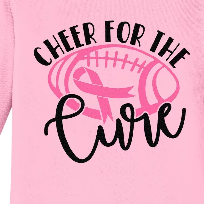 Cheer For The Cure Breast Cancer Awareness Girl Women Baby Long Sleeve Bodysuit