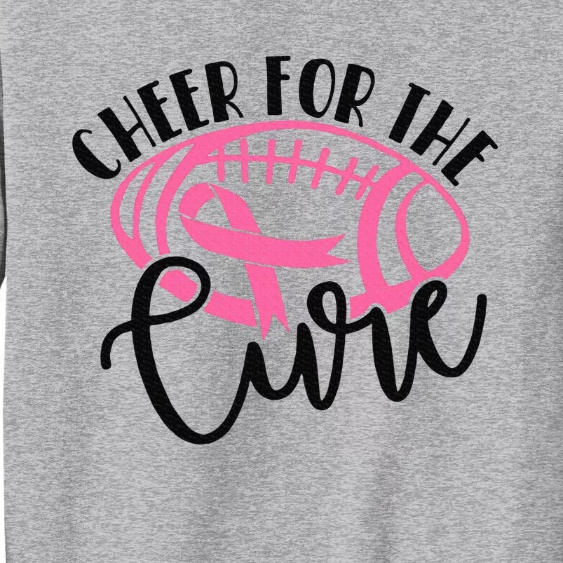 Cheer For The Cure Breast Cancer Awareness Girl Women Tall Sweatshirt