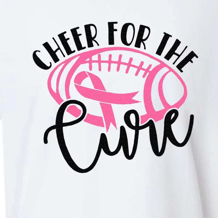 Cheer For The Cure Breast Cancer Awareness Girl Women Sueded Cloud Jersey T-Shirt