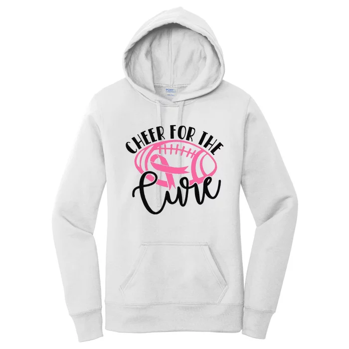 Cheer For The Cure Breast Cancer Awareness Girl Women Women's Pullover Hoodie