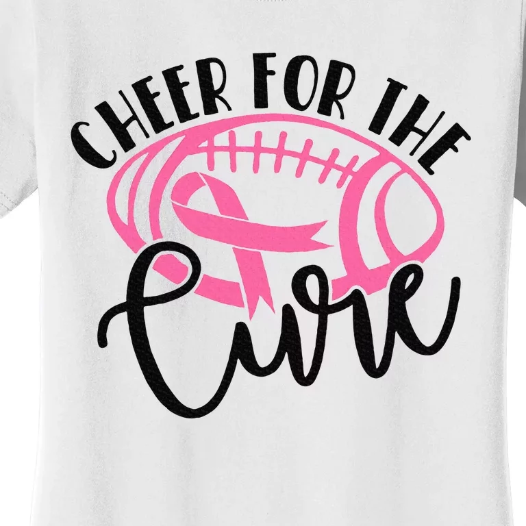 Cheer For The Cure Breast Cancer Awareness Girl Women Women's T-Shirt