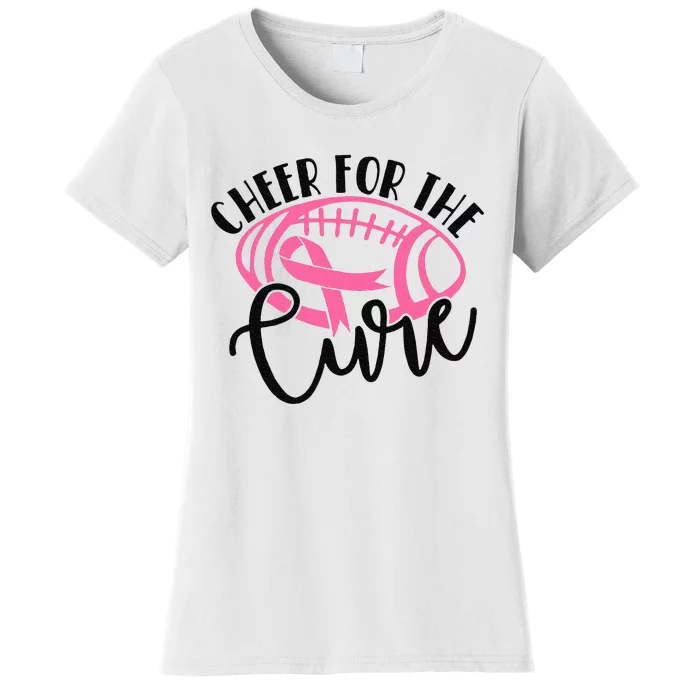 Cheer For The Cure Breast Cancer Awareness Girl Women Women's T-Shirt