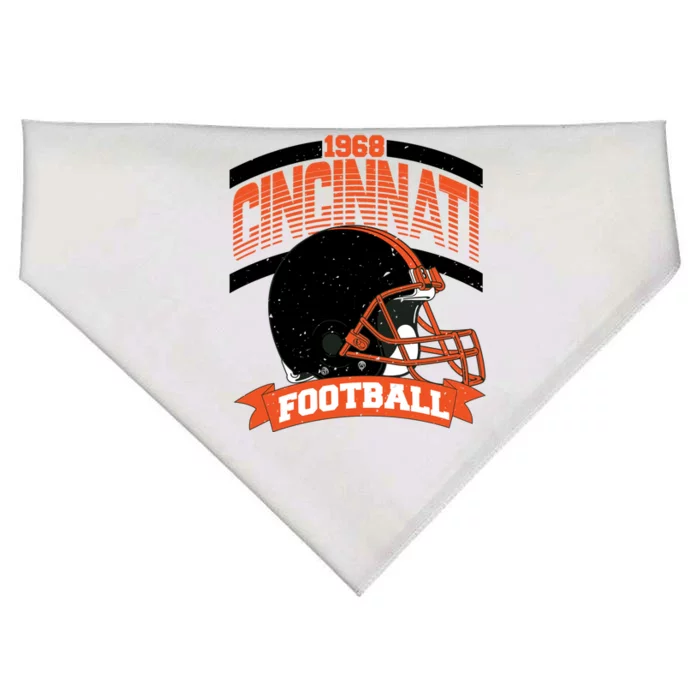 Cincinnati Football Team Supporter USA-Made Doggie Bandana