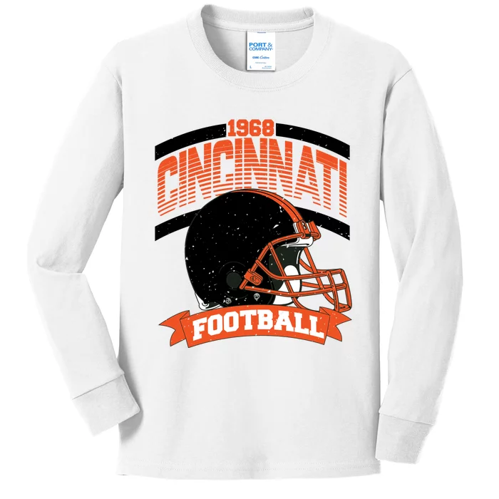 Cincinnati Football Team Supporter Kids Long Sleeve Shirt