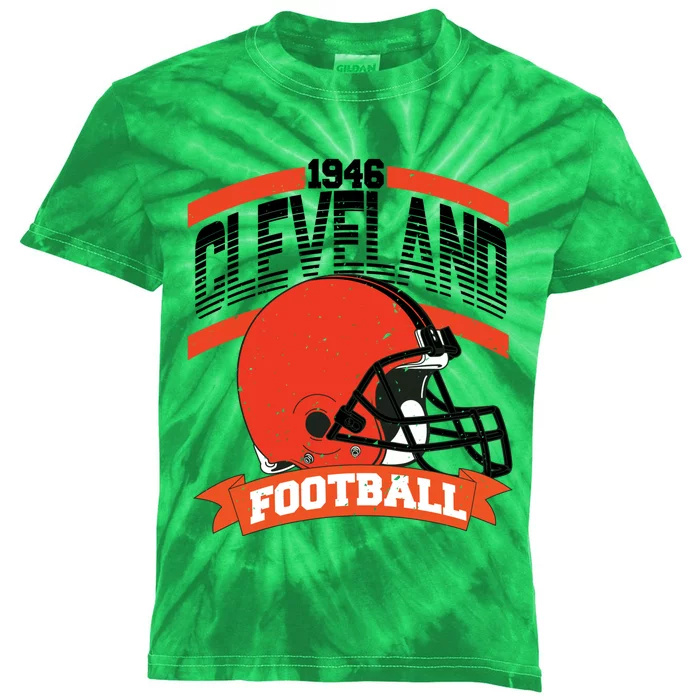 Cleveland Football Team Supporter Kids Tie-Dye T-Shirt