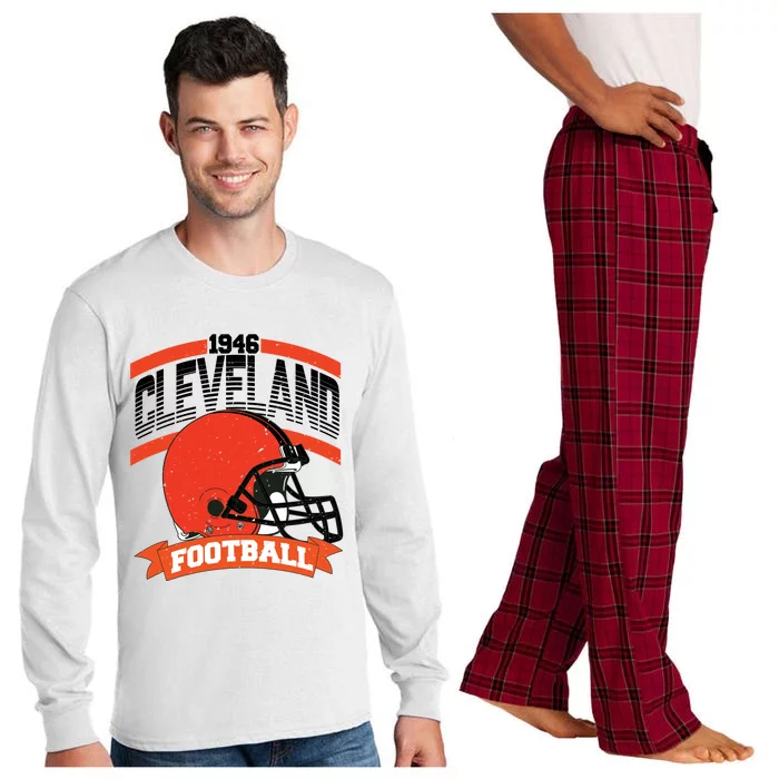 Cleveland Football Team Supporter Long Sleeve Pajama Set