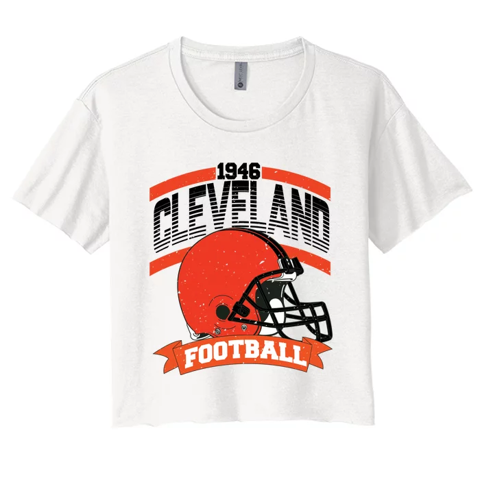 Cleveland Football Team Supporter Women's Crop Top Tee