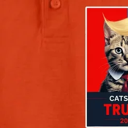 Cats For Trump 2024 Election Dry Zone Grid Performance Polo