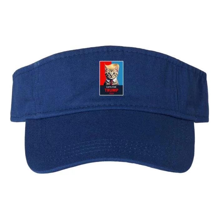 Cats For Trump 2024 Election Valucap Bio-Washed Visor