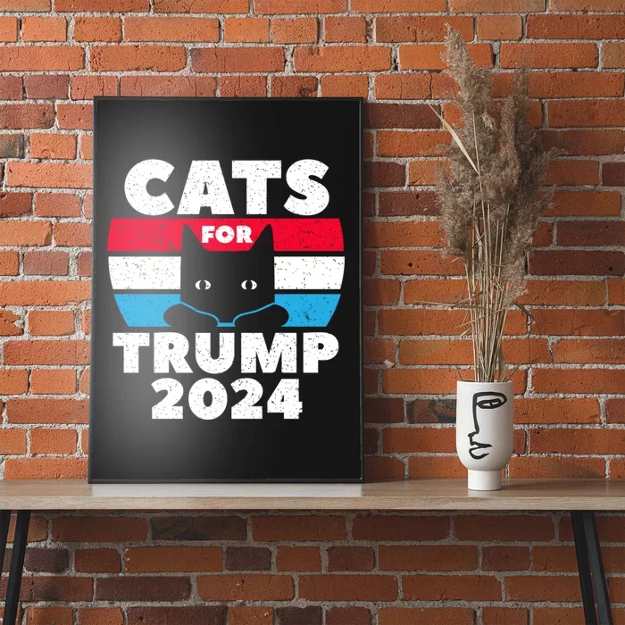 Cats For Trump 2024 Election Poster