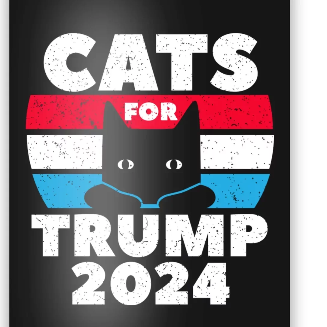 Cats For Trump 2024 Election Poster