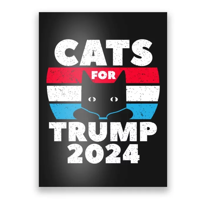 Cats For Trump 2024 Election Poster