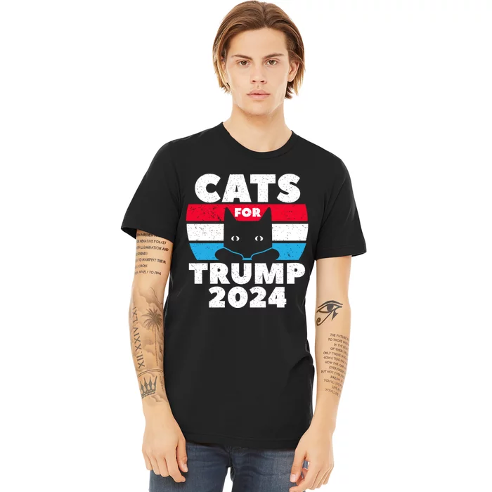 Cats For Trump 2024 Election Premium T-Shirt