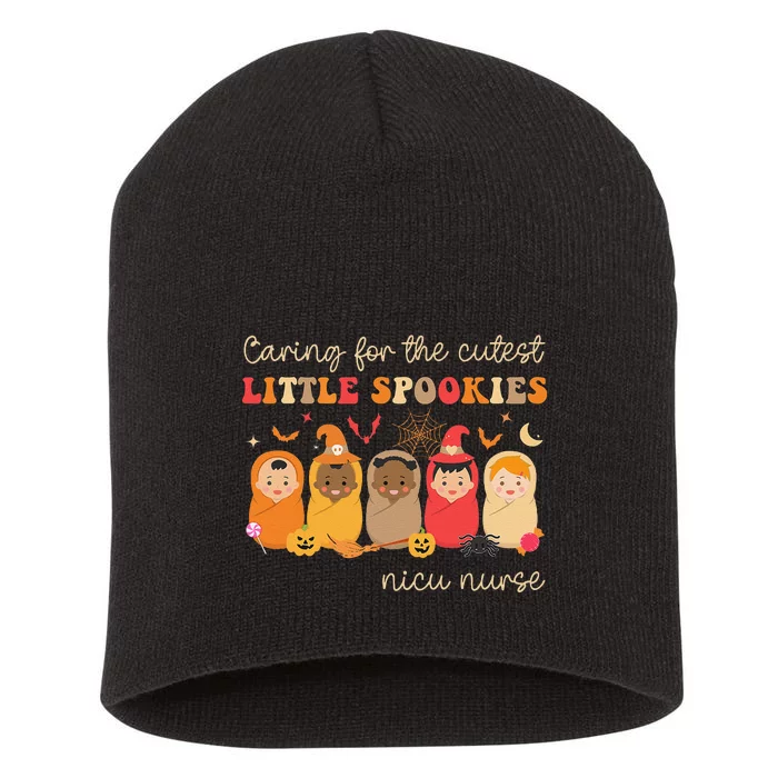 Caring For The Cutest Spookies Neonatal Nicu Nurse Halloween Short Acrylic Beanie