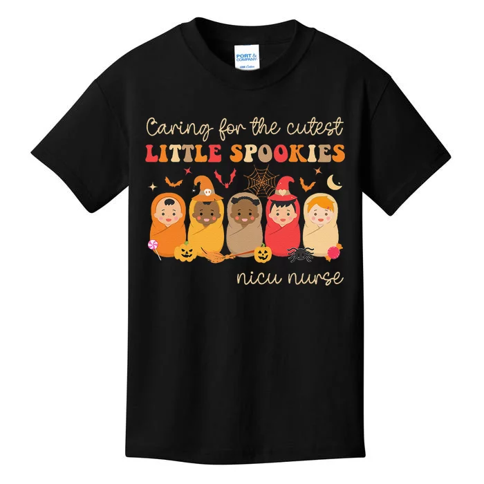 Caring For The Cutest Spookies Neonatal Nicu Nurse Halloween Kids T-Shirt