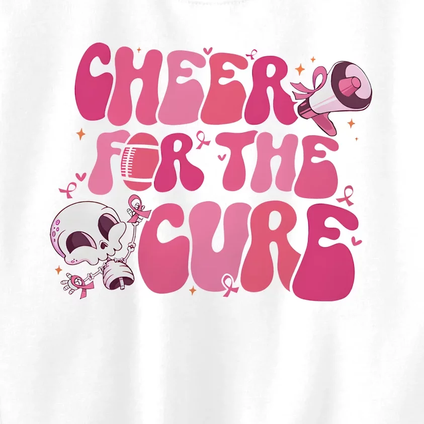 Cheer For The Cure Breast Cancer Football Pink Out Kids Sweatshirt