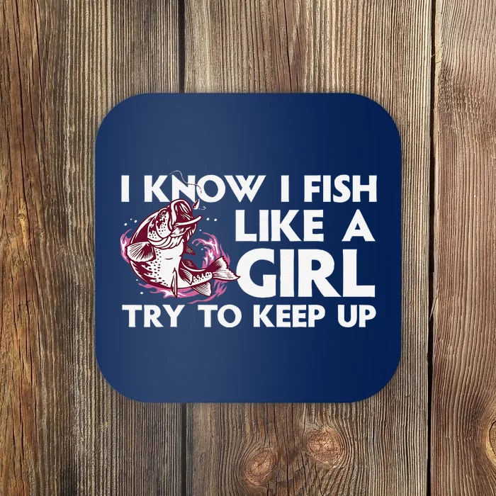 Cool Fishing Trout Angler Bass Fish Hunting Coaster