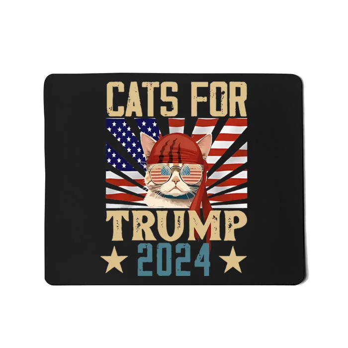 Cats For Trump 2024 President 2024 Mousepad