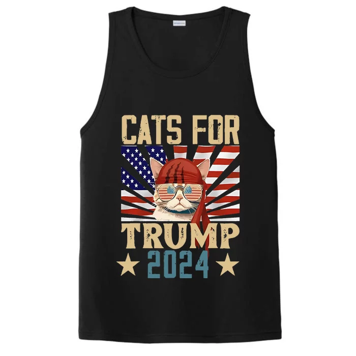 Cats For Trump 2024 President 2024 Performance Tank