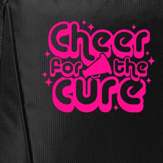 Cheer For The Cure Breast Cancer Awareness Pink Ribbon Gift City Backpack