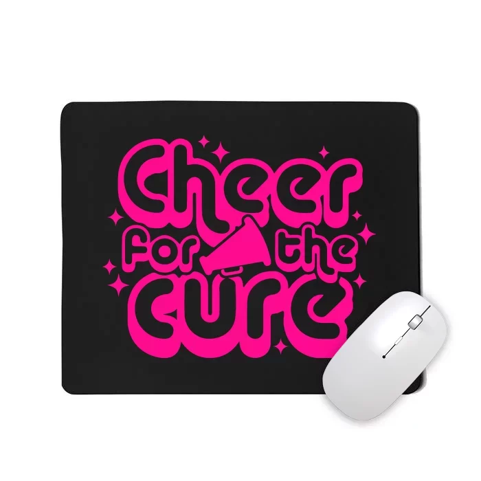 Cheer For The Cure Breast Cancer Awareness Pink Ribbon Gift Mousepad