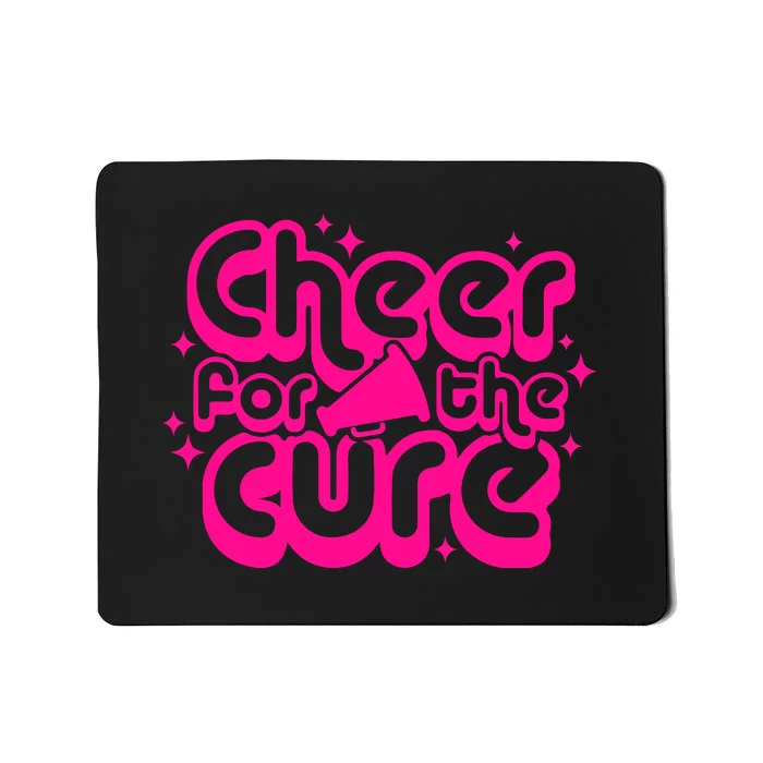 Cheer For The Cure Breast Cancer Awareness Pink Ribbon Gift Mousepad