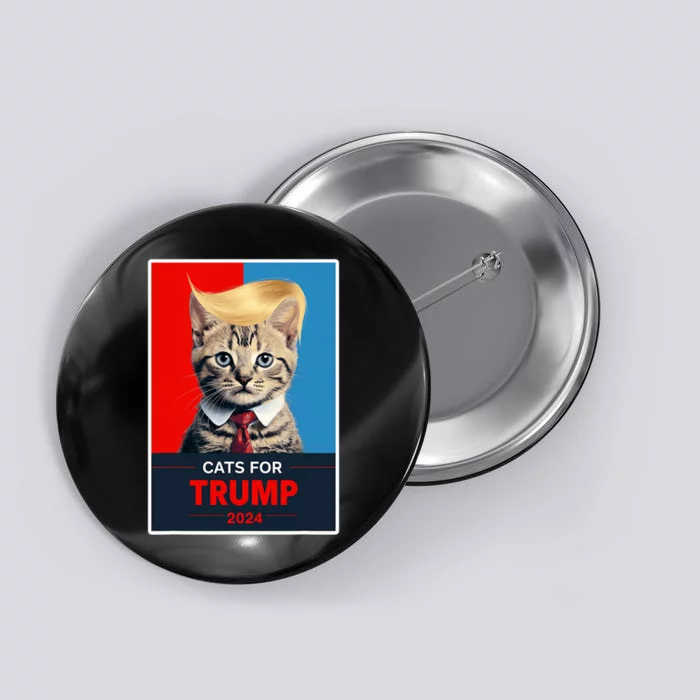 Cats For Trump 2024 Election Button