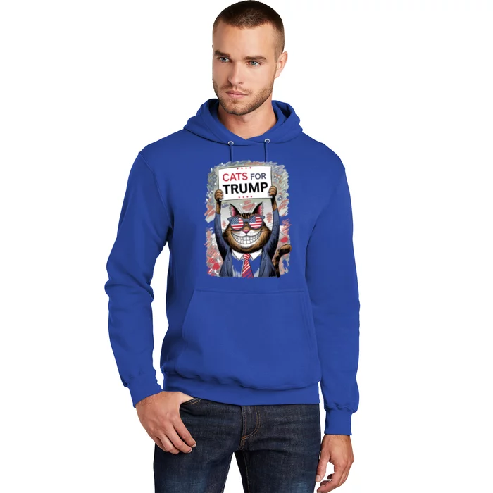 Cats For Trump 2024 Kittens And Ducks For Trump Vance 2024 Cool Gift Hoodie