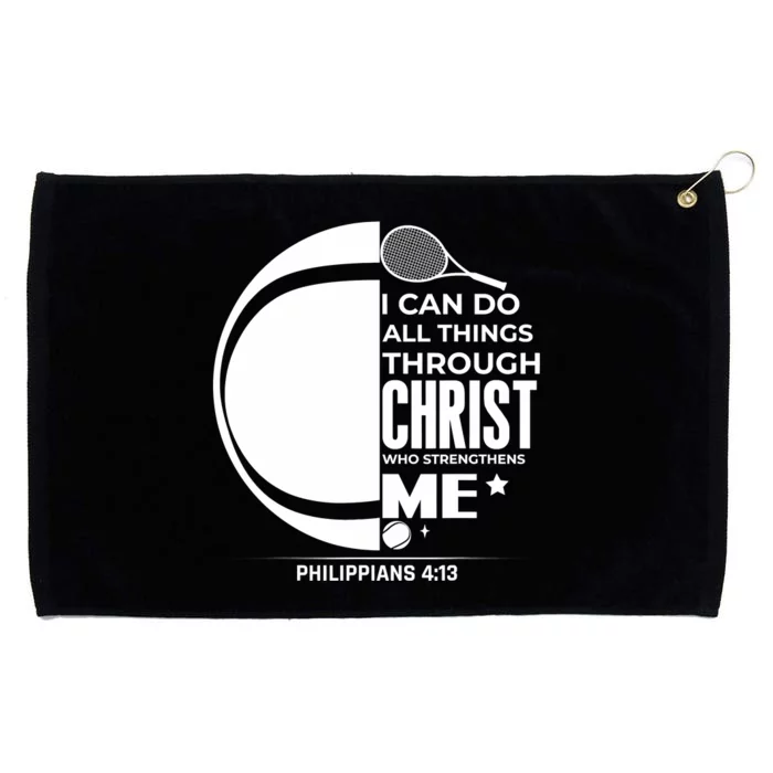 Christian Funny Tennis Player Gift Grommeted Golf Towel