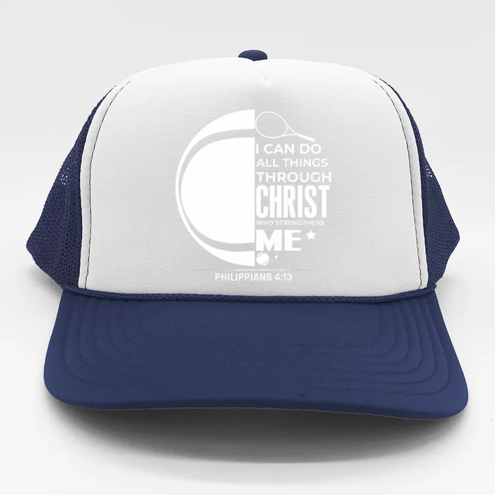 Christian Funny Tennis Player Gift Trucker Hat